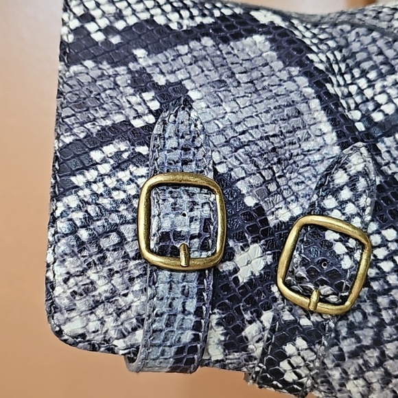 J. Crew Snake Print Leather Ankle Zipper Boots. - Picture 10 of 12